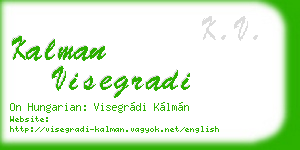 kalman visegradi business card