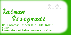 kalman visegradi business card